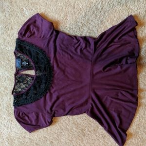Hot Topic Midnight Hour Purple Peplum Top